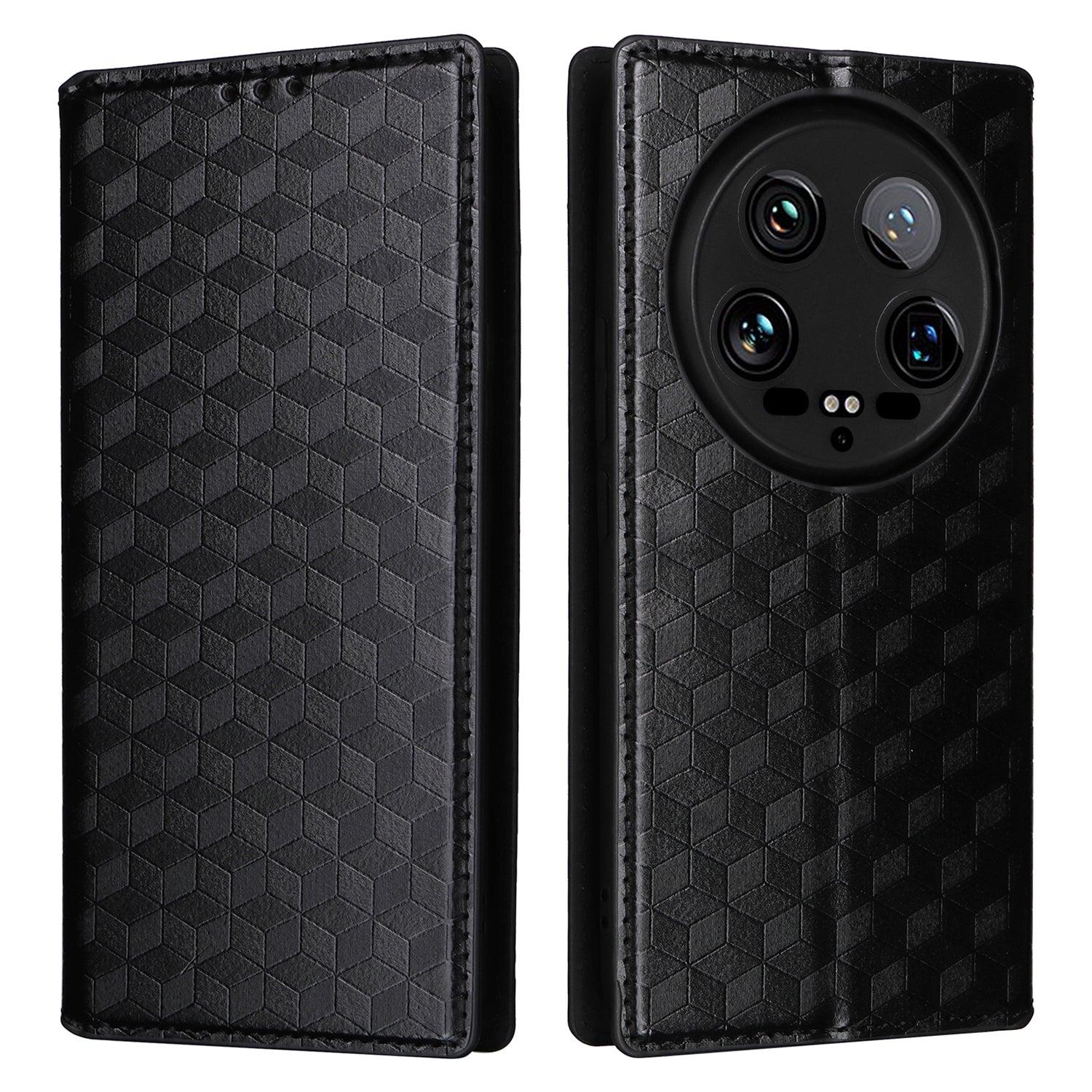 For Xiaomi 14 Ultra Leather Case Rhombus Imprinted Flip Stand Phone Protector For Xiaomi 14 Ultra Leather Case Rhombus Imprinted Flip Stand Phone Protector